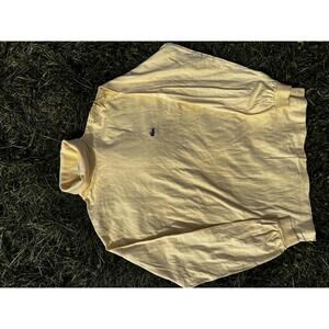 Vtg Lacoste Yellow Turtleneck Sweater with Crocodile Logo